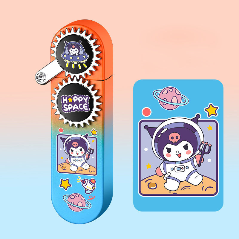 Sanrio cute cartoon lighter, refillable windproof lighter with pink flame