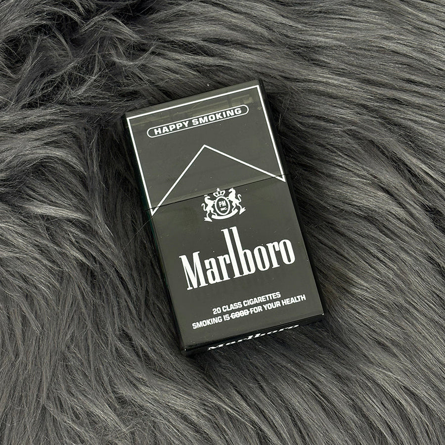Marlboro case can hold 20 regular size, rechargeable with flash light