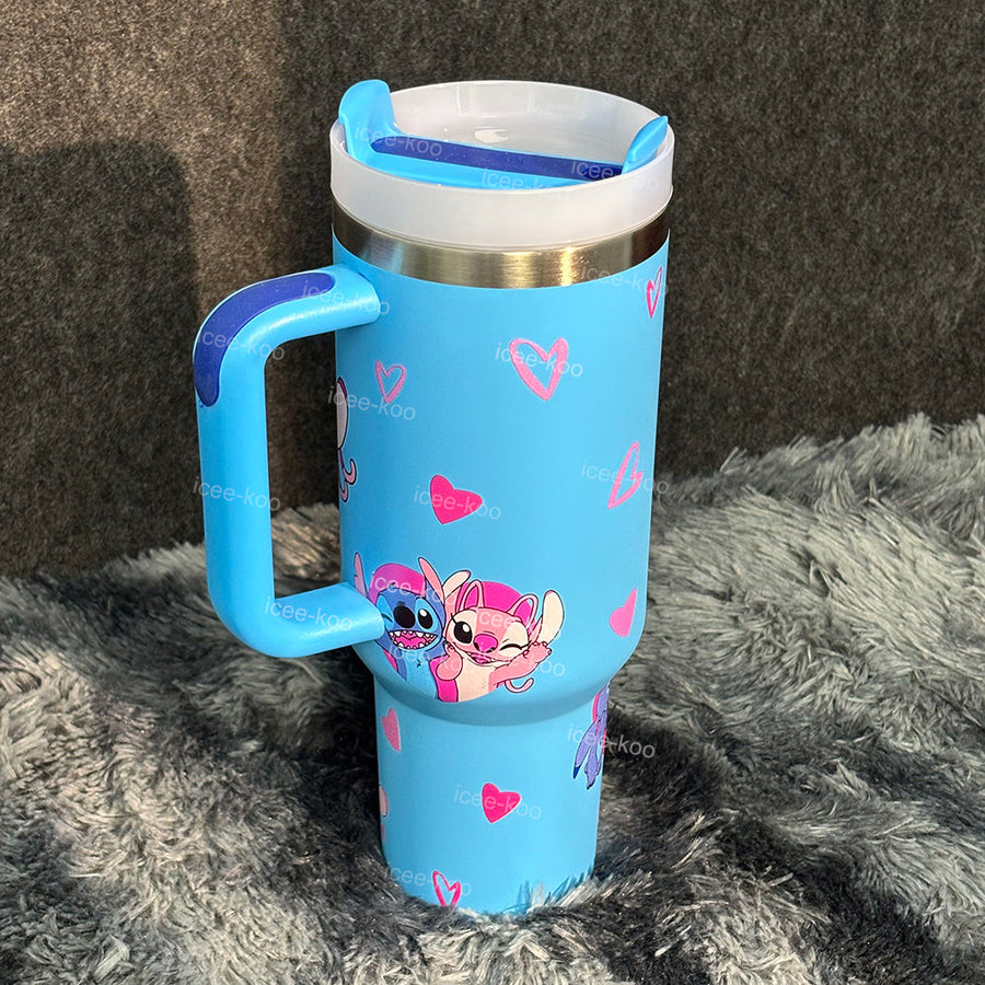 40oz Blue Happy Stitch Tumbler 🚢Free Shipping🚢
