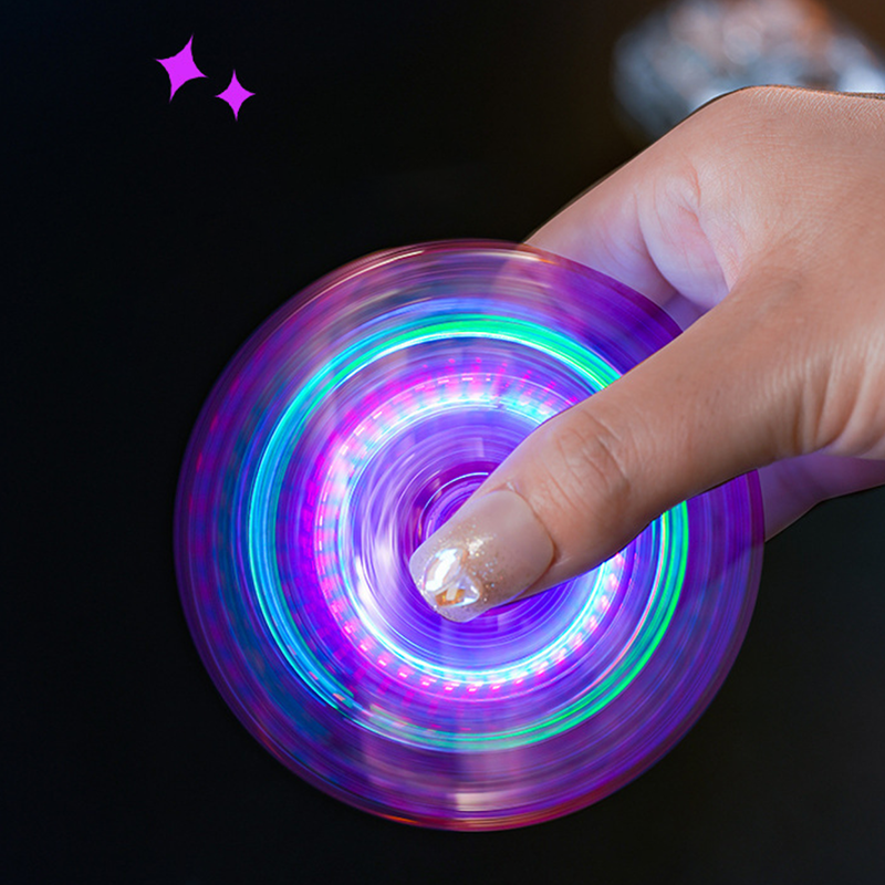 Rotating Glowing Gyro Folding Windproof Creative Transparent Lighter