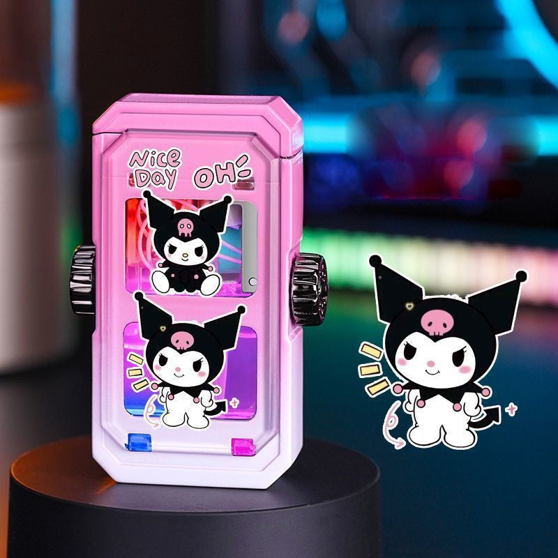 Rotatable decompression high-end windproof lighter marquee cute inflatable lighter