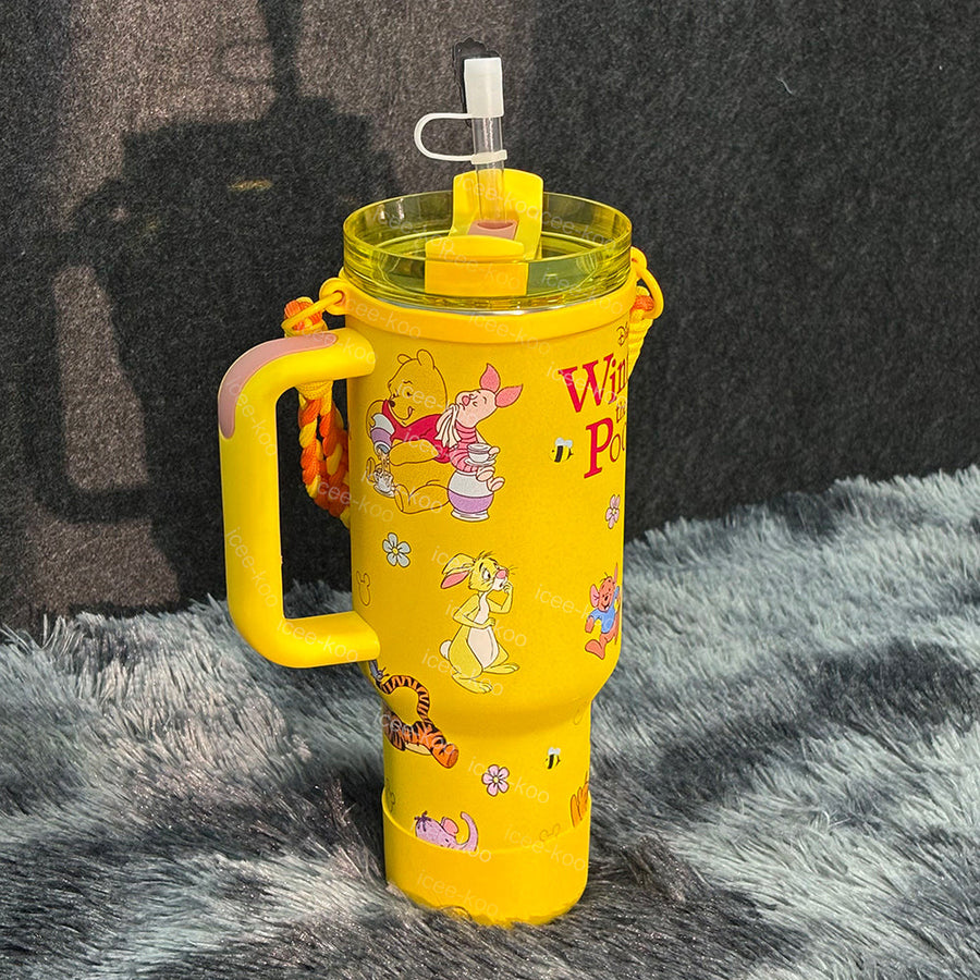 40oz Winnie The Pooh Yellow Tumbler 🚢Free Shipping🚢