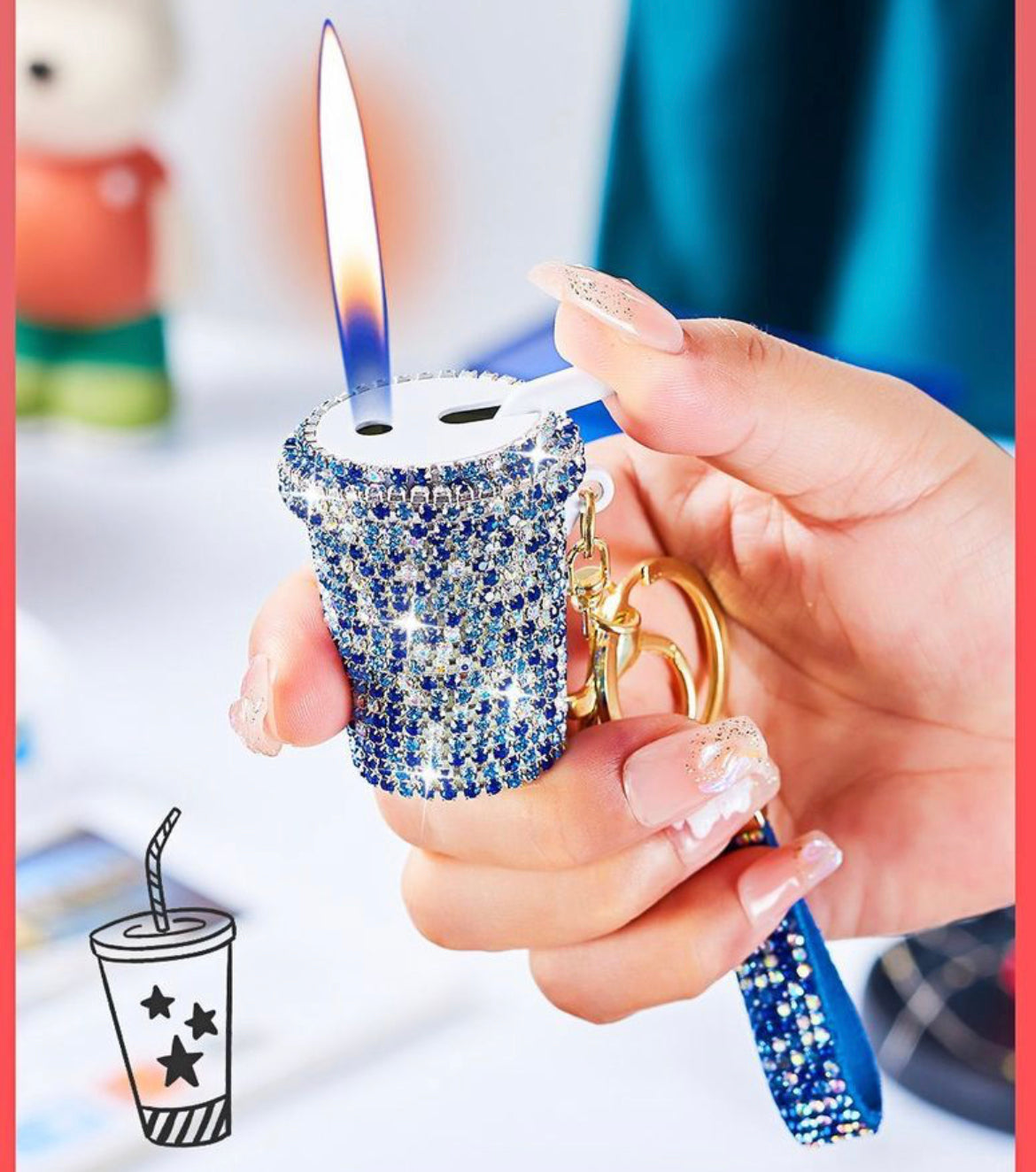 Diamond Milk Tea Cup Inflatable Lighter – iceekoo