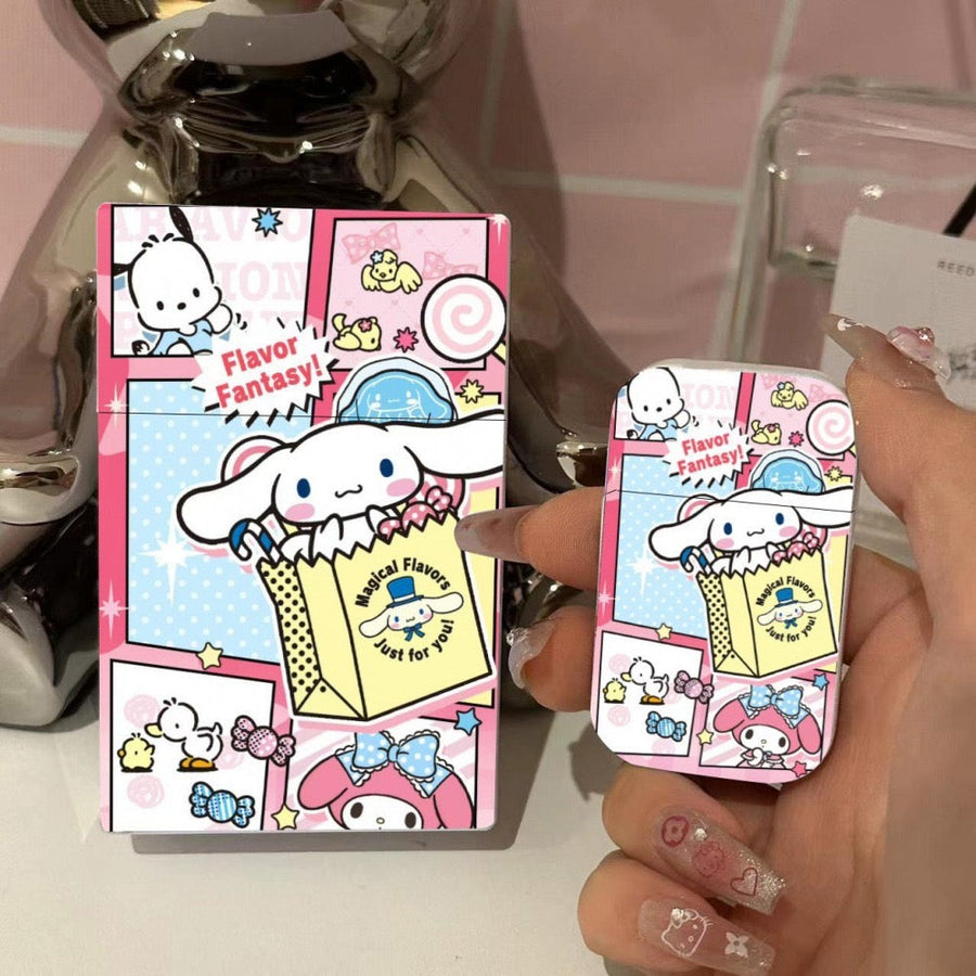 Sanrio inflatable lighter cute cigarette box combination