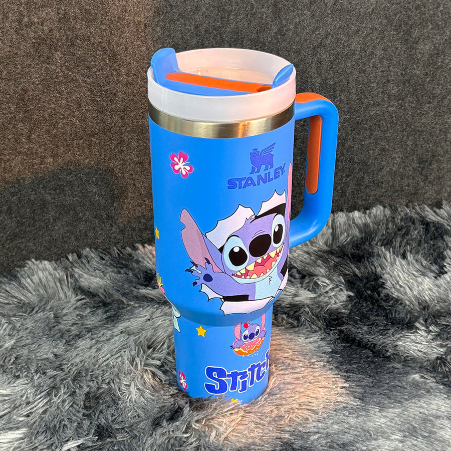 40oz Blue Love Stitch And Angel Tumbler 🚢Free Shipping🚢
