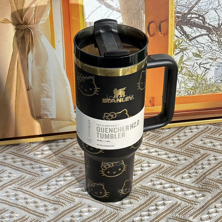 40oz Black Kitty Tumbler 🚢Free Shipping🚢