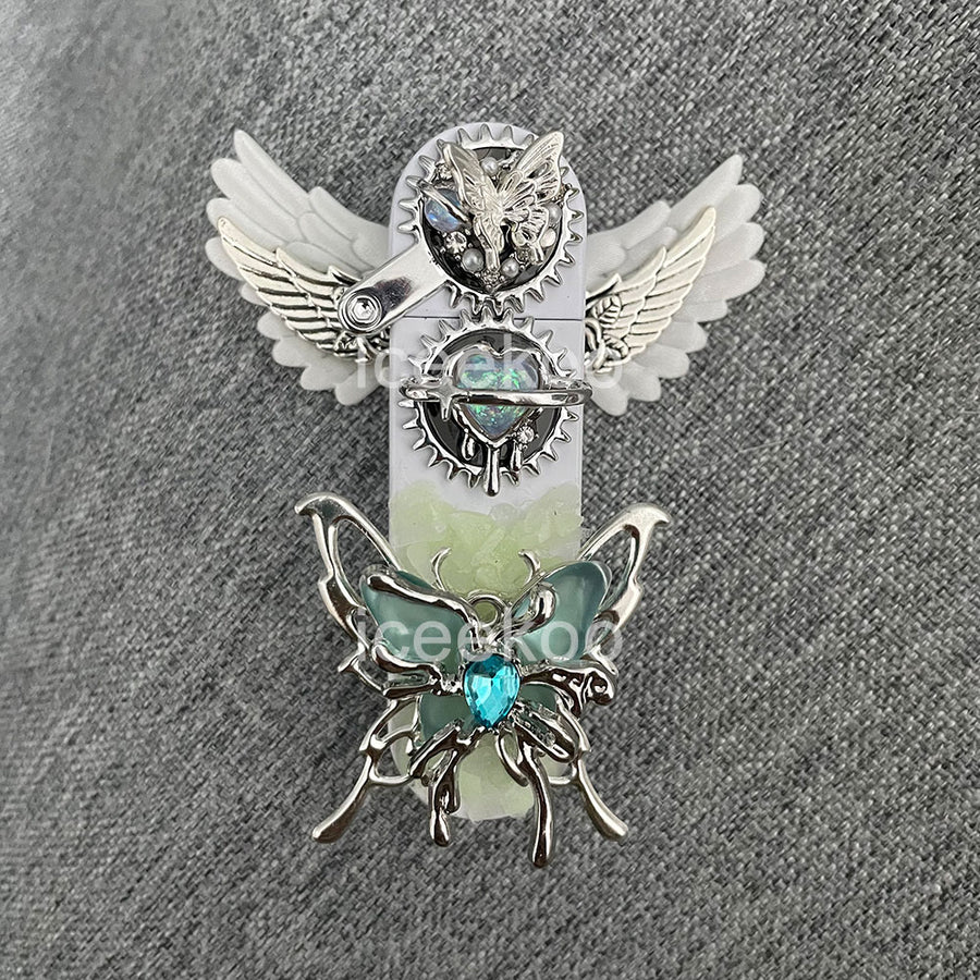 Handmade DIY Inflatable Lighter Luminous Butterfly Angel