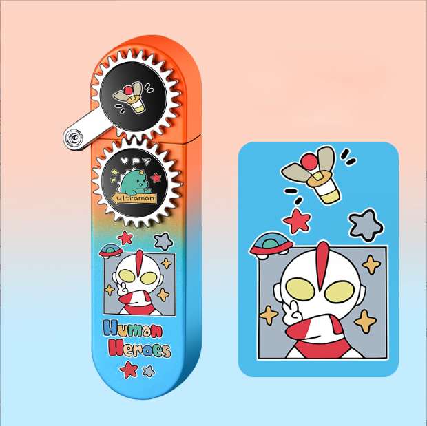 Sanrio cute cartoon lighter, refillable windproof lighter with pink flame