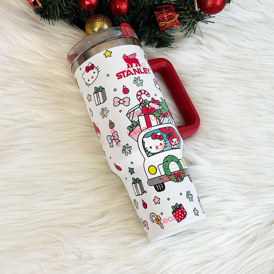 40oz Christmas Kitty Tumbler 🚢Free Shipping🚢
