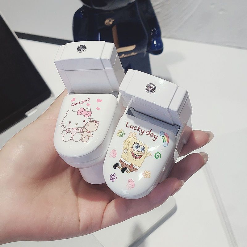 Toilet lighter with ashtray and bottle opener 3 in 1