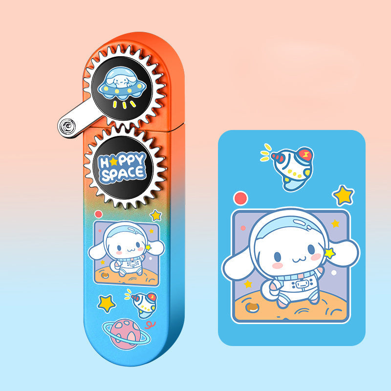 Sanrio cute cartoon lighter, refillable windproof lighter with pink flame